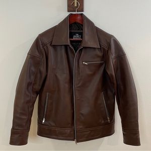 Brown Leather Biker Jacket